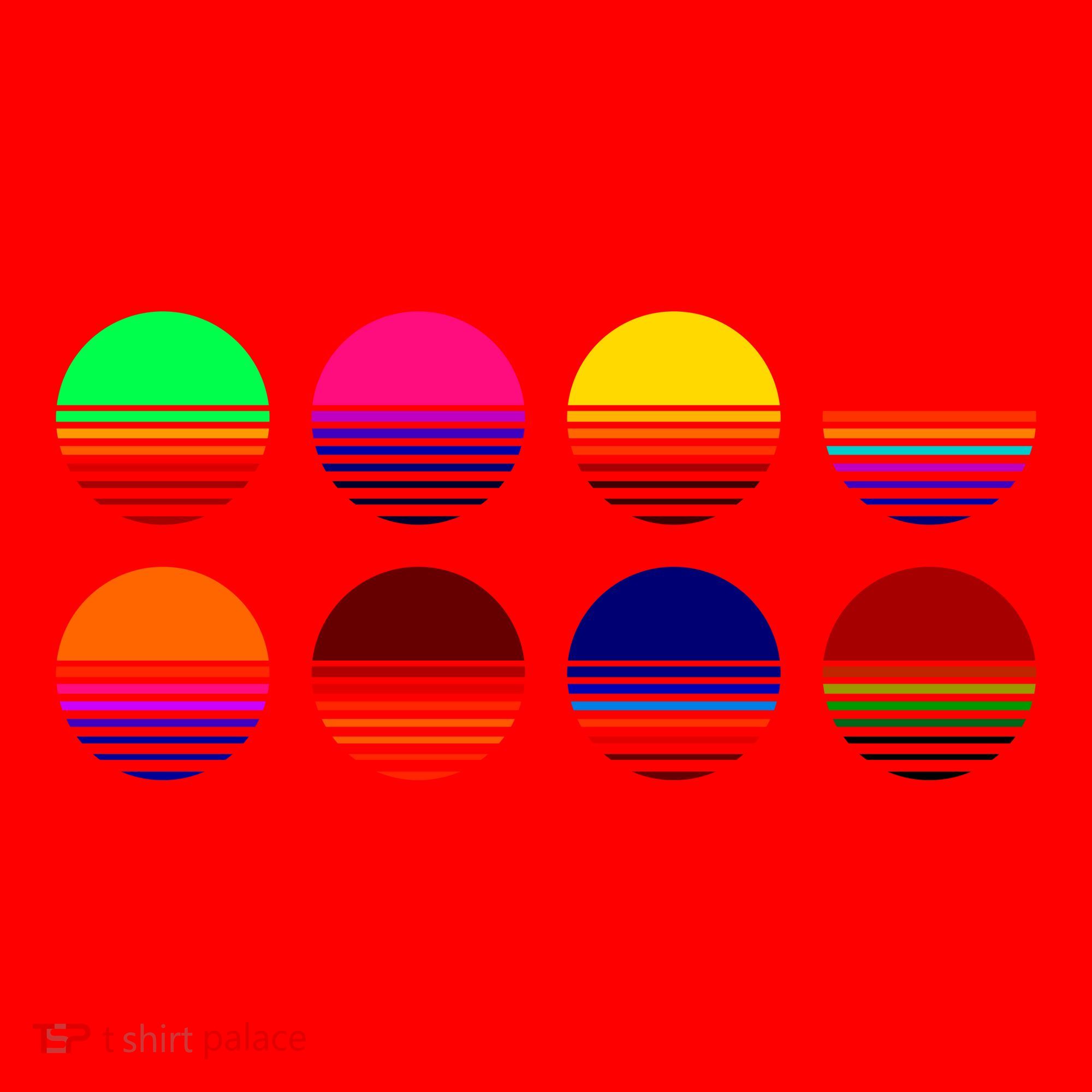 Retro Sunsets Santa Hat
