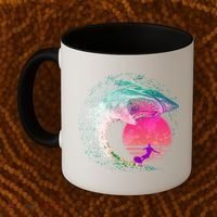 Retro Surfer Shark Wave Coffee Mug thumb 2