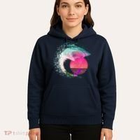 Retro Surfer Shark Wave Hoodie thumb 5