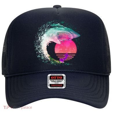 Retro Surfer Shark Wave Hat