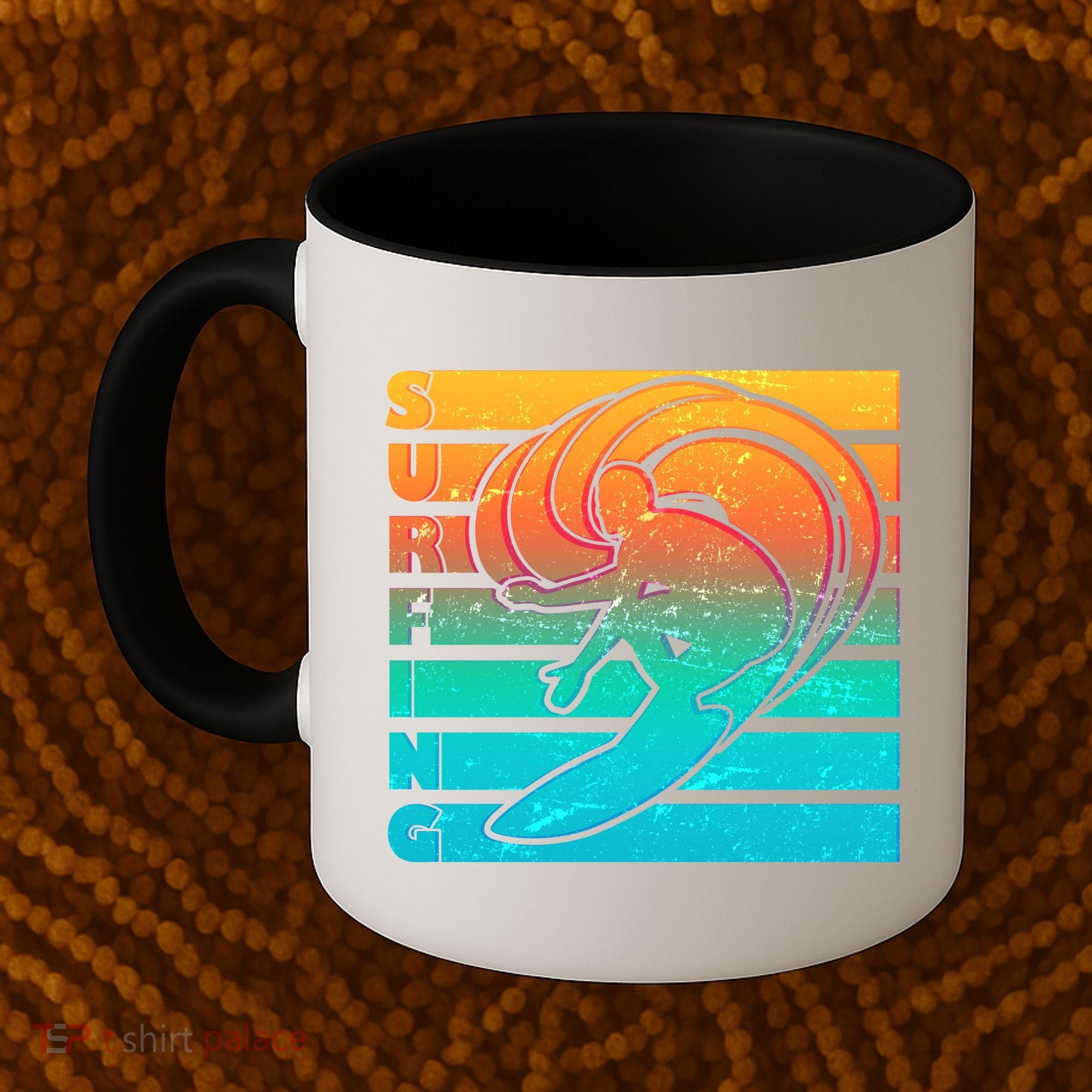 Retro Surfing Coffee Mug