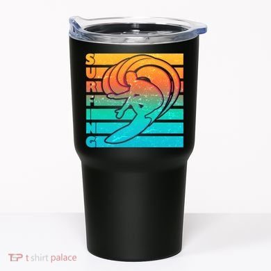 Retro Surfing Tumbler