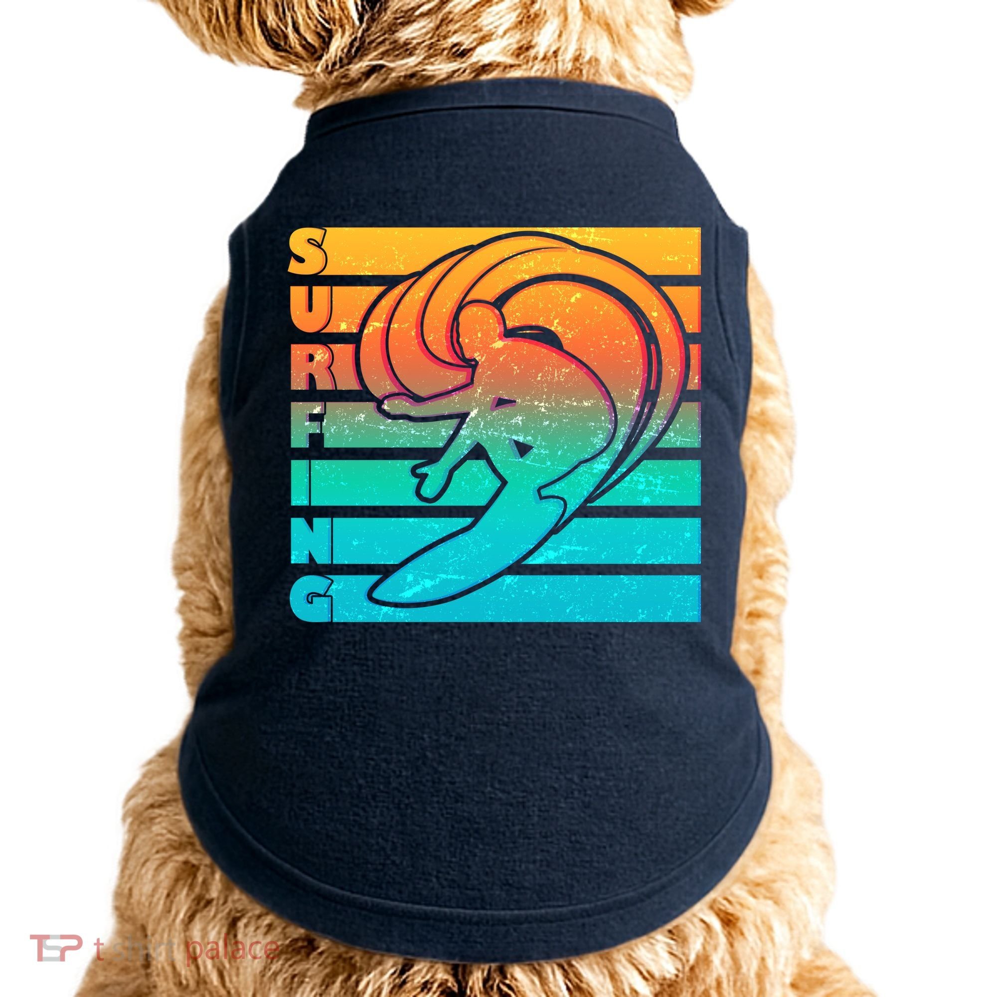 Retro Surfing Doggie Tank