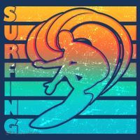 Retro Surfing Women's Hoodie thumb 2