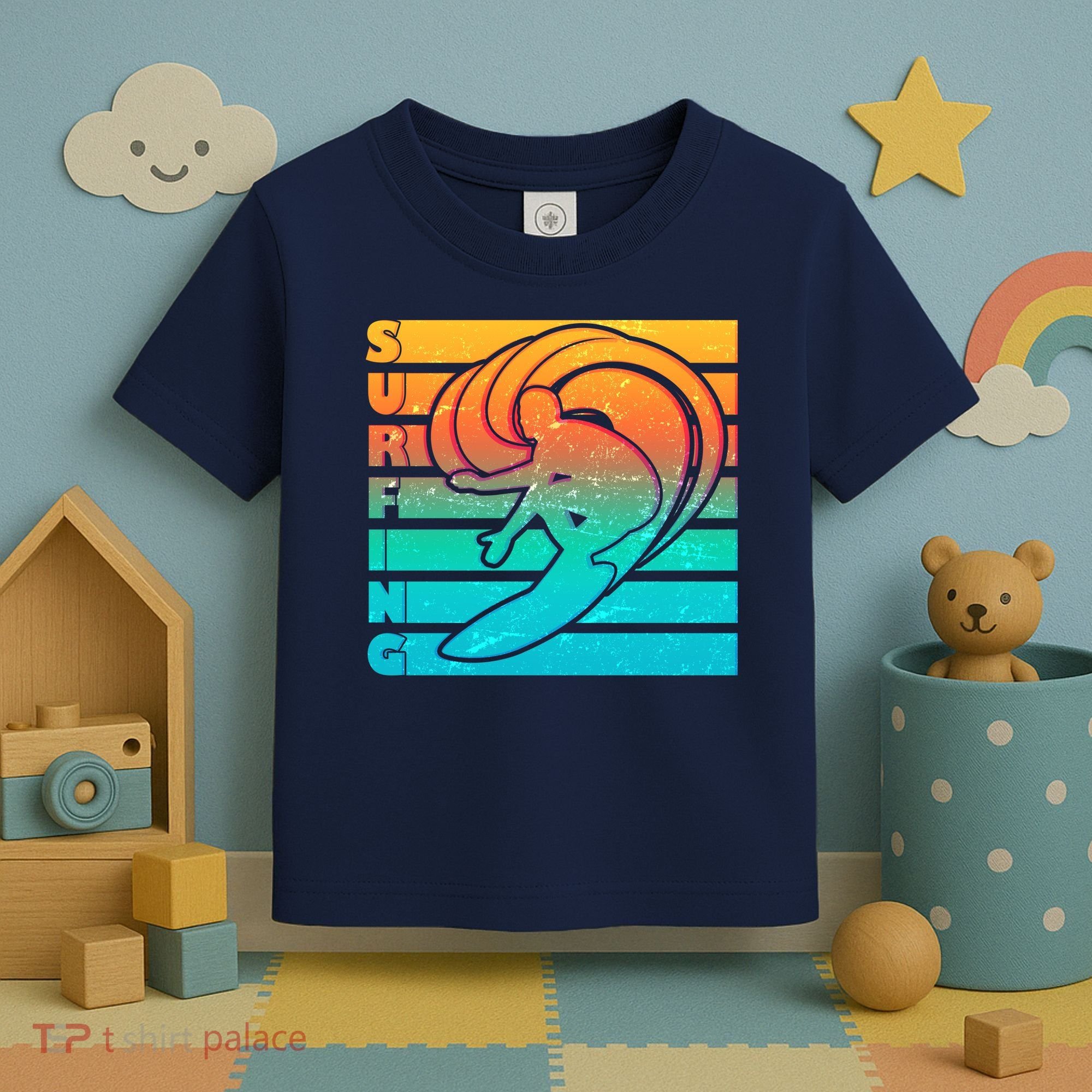 Retro Surfing Toddler T-Shirt
