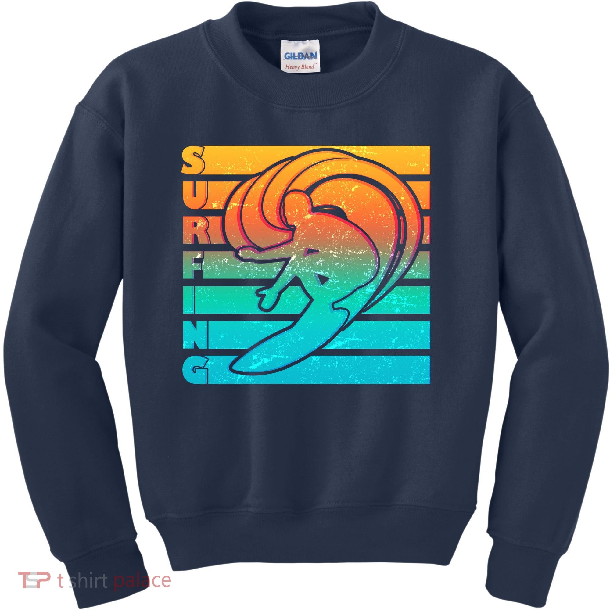 Retro Surfing Kids Sweatshirt