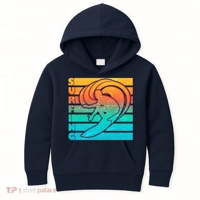 Retro Surfing Kids Hoodie