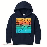 Retro Surfing Kids Hoodie thumb 0