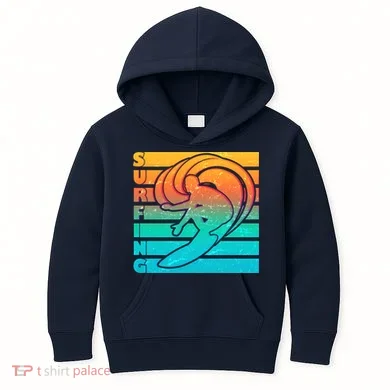 Retro Surfing Kids Hoodie