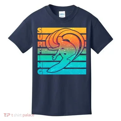 Retro Surfing Kids T-Shirt