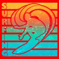 Retro Surfing Santa Hat thumb 1