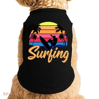 Retro Surfing Logo Doggie Tank