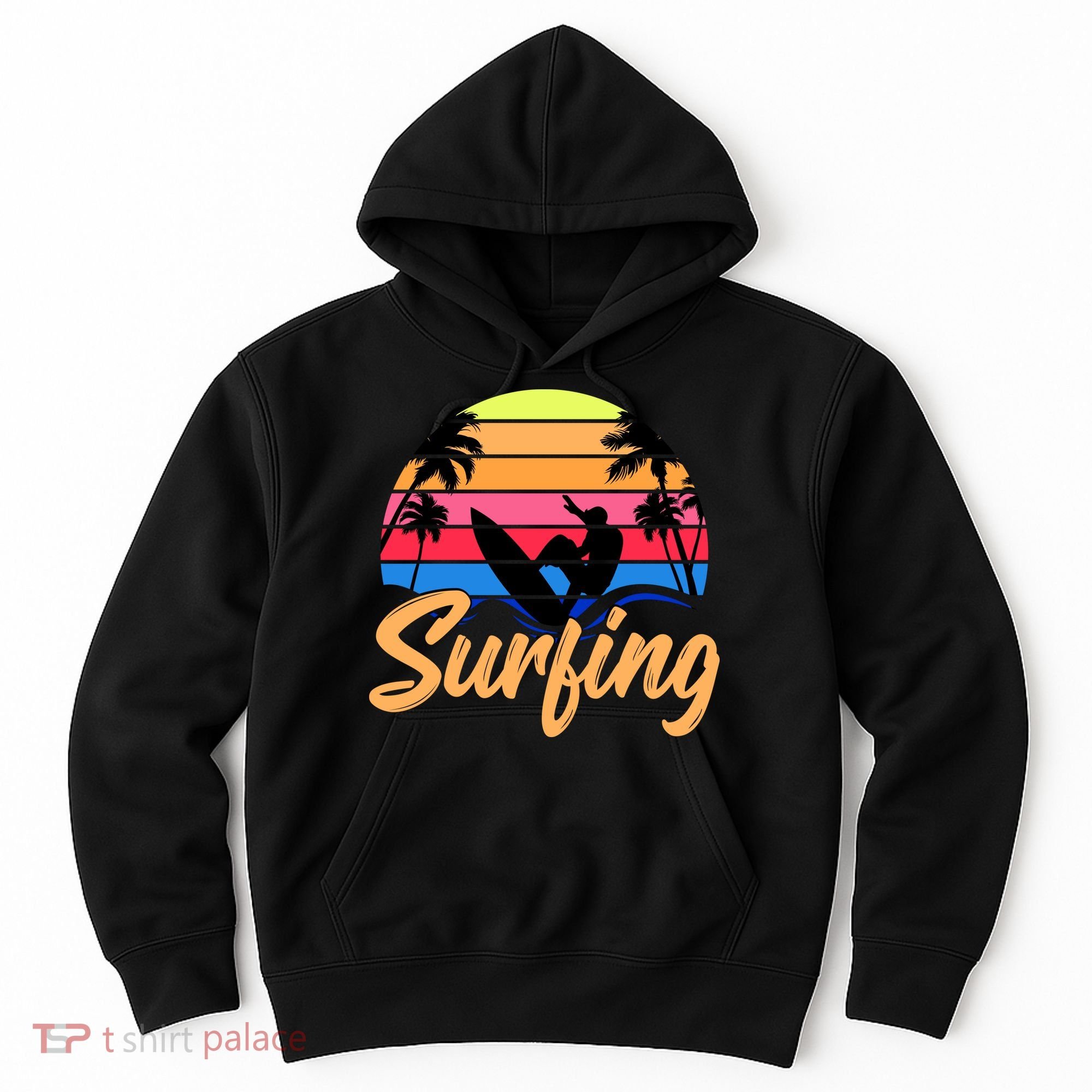 Retro Surfing Logo Hoodie