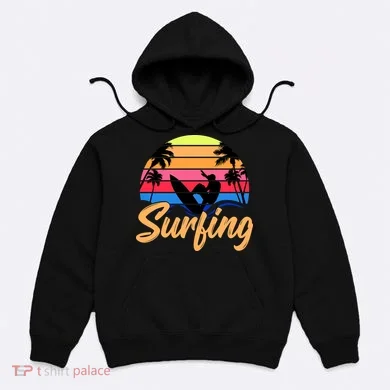 Retro Surfing Logo Hoodie