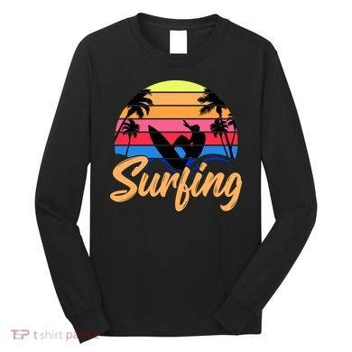 Retro Surfing Logo Long Sleeve Shirt