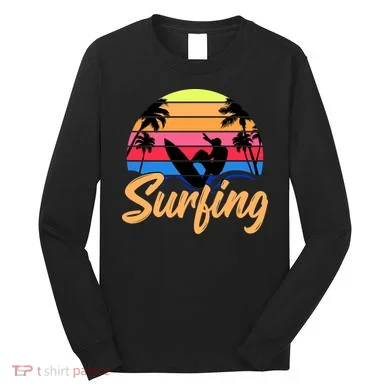 Retro Surfing Logo Long Sleeve Shirt
