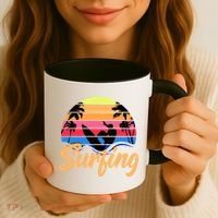 Retro Surfing Logo Coffee Mug thumb 3
