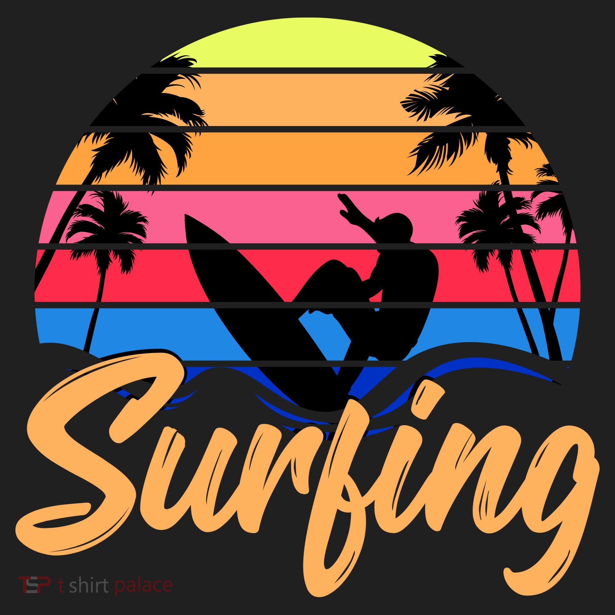 Retro Surfing Logo Tumbler