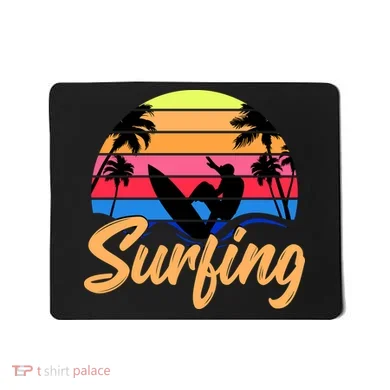 Retro Surfing Logo Mousepad