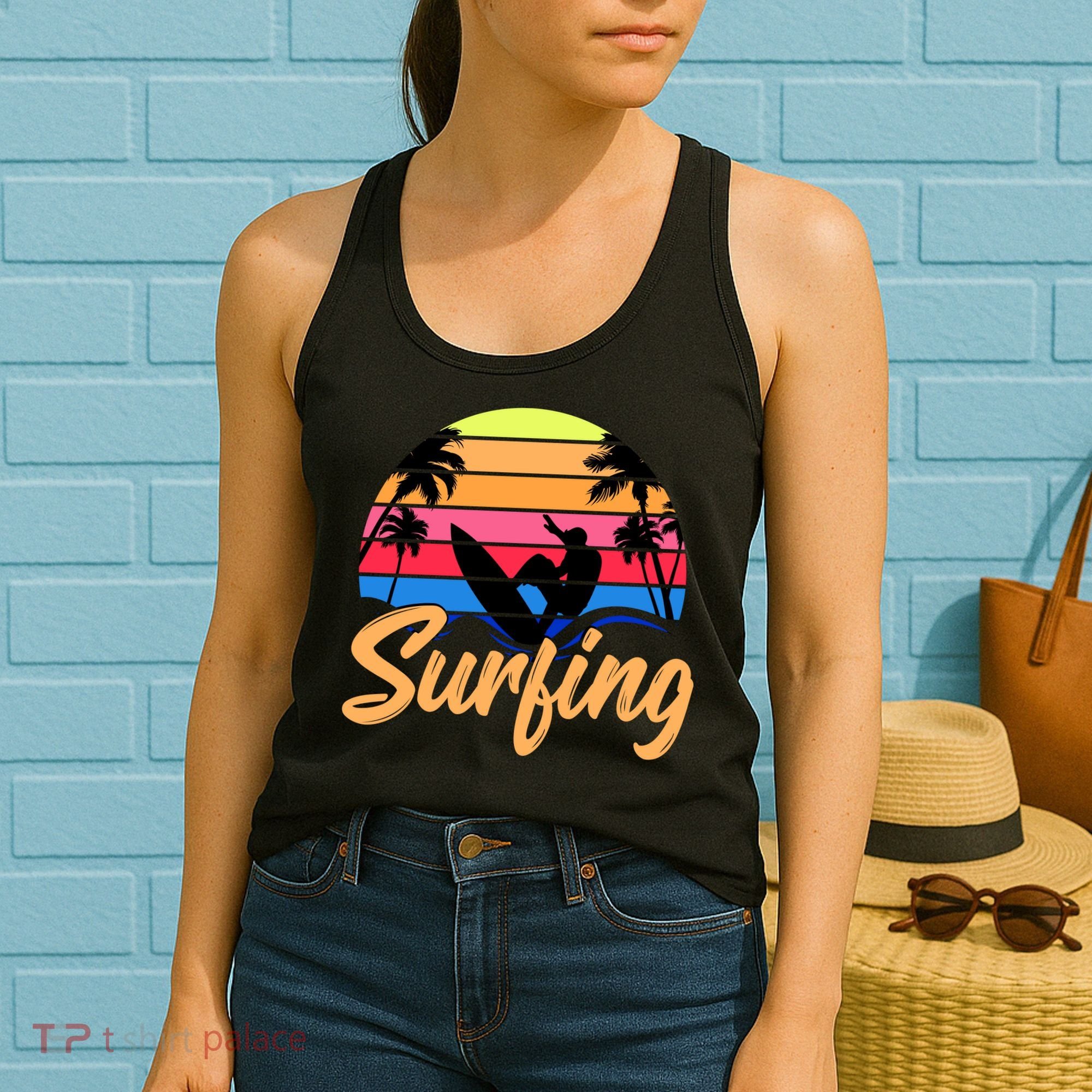 Retro Surfing Logo Women's Tank Top