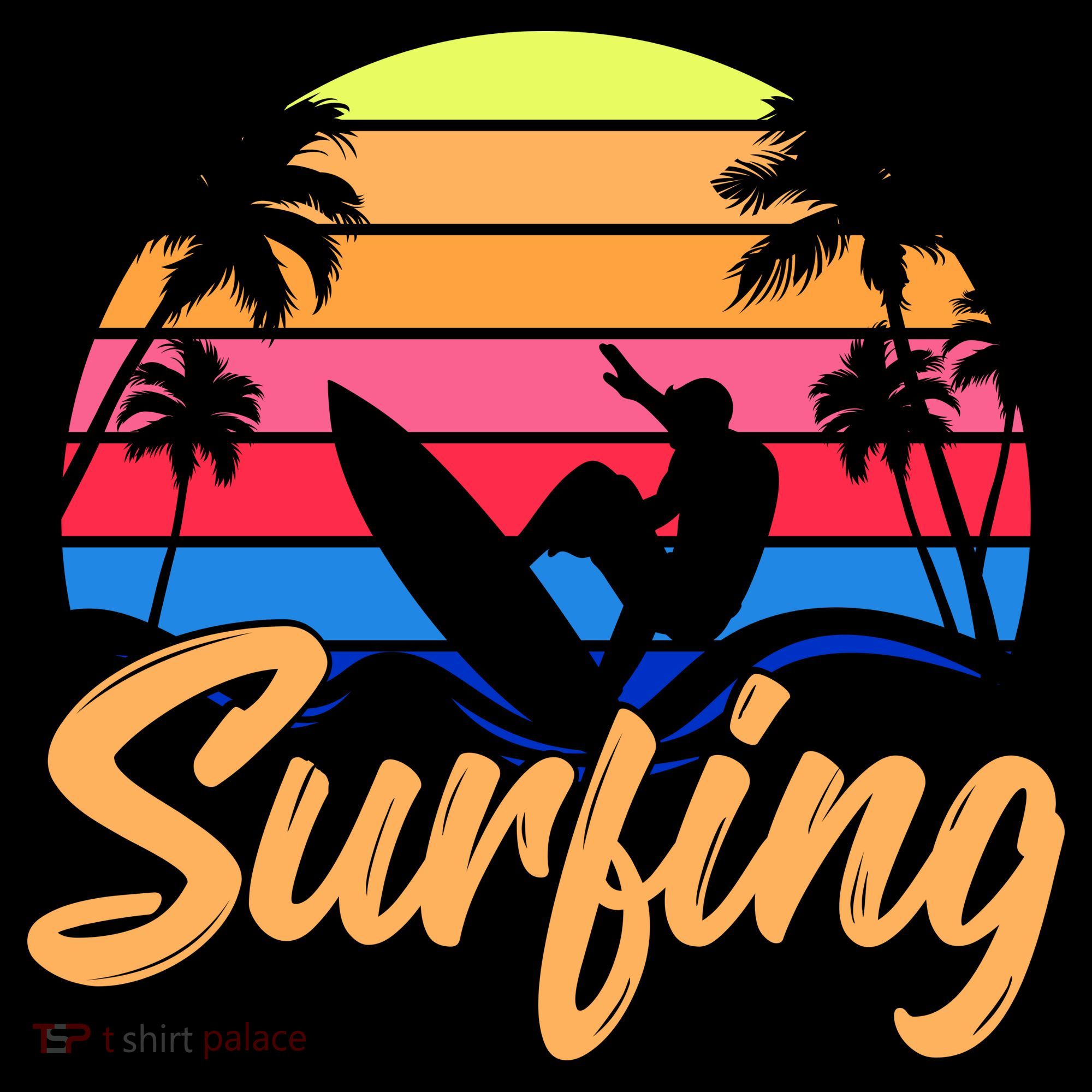 Retro Surfing Logo Baby Bodysuit
