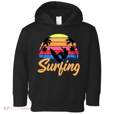 Retro Surfing Logo Toddler Hoodie