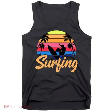 Retro Surfing Logo Tank Top