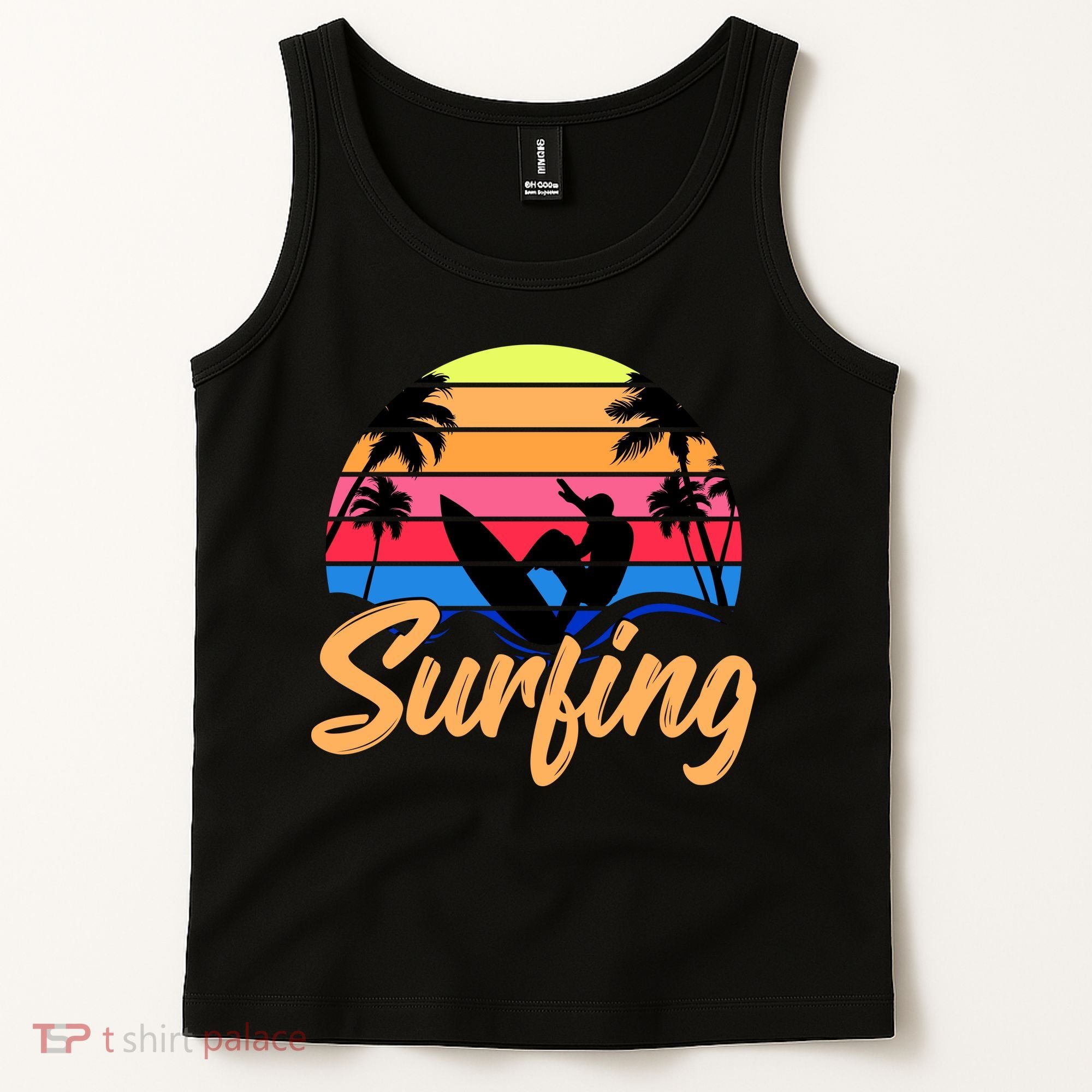 Retro Surfing Logo Tank Top