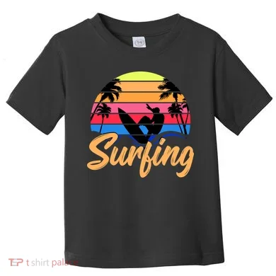 Retro Surfing Logo Toddler T-Shirt