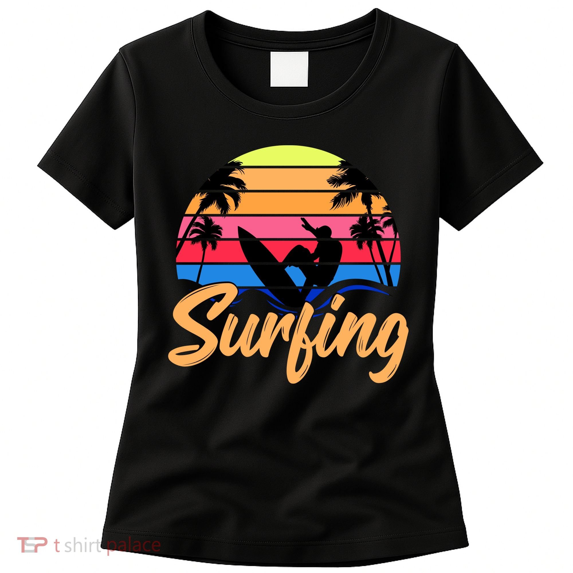 Retro Surfing Logo Women's T-Shirt