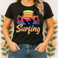 Retro Surfing Logo Women's T-Shirt thumb 2