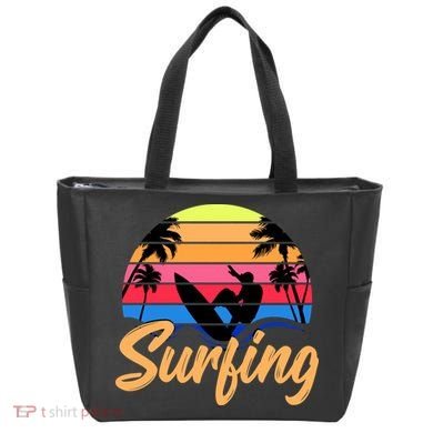 Retro Surfing Logo Tote Bag