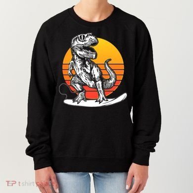Retro Surfing T-Rex Women's Sweatshirt