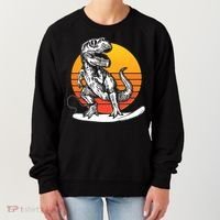 Retro Surfing T-Rex Women's Sweatshirt thumb 0