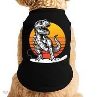 Retro Surfing T-Rex Doggie Tank thumb 0