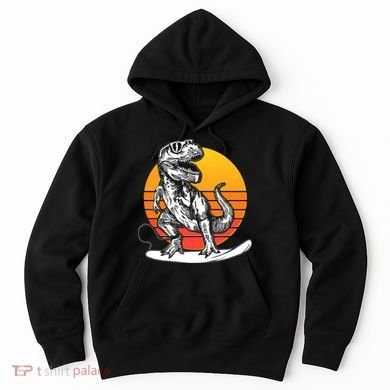 Retro Surfing T-Rex Hoodie