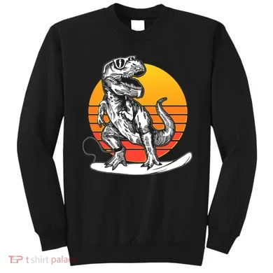 Retro Surfing T-Rex Sweatshirt
