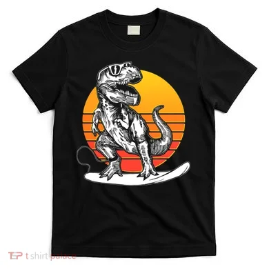 Retro Surfing T-Rex T-Shirt