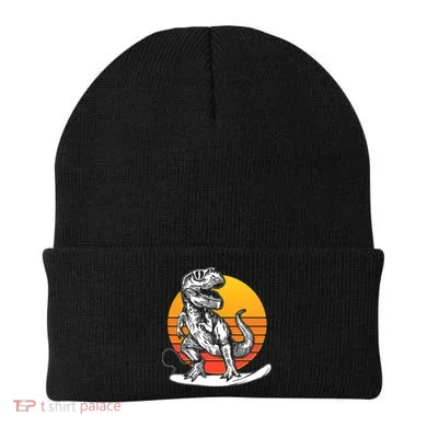 Retro Surfing T-Rex Beanie