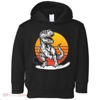 Retro Surfing T-Rex Toddler Hoodie thumb 0