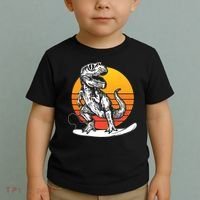 Retro Surfing T-Rex Toddler T-Shirt thumb 2