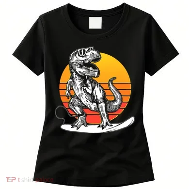 Retro Surfing T-Rex Women's T-Shirt