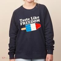Retro Taste Like Freedom USA American Popsicle Women's Sweatshirt thumb 0