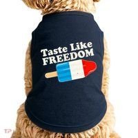 Retro Taste Like Freedom USA American Popsicle Doggie Tank thumb 0
