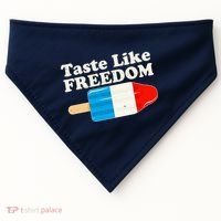 Retro Taste Like Freedom USA American Popsicle USA-Made Doggie Bandana thumb 0