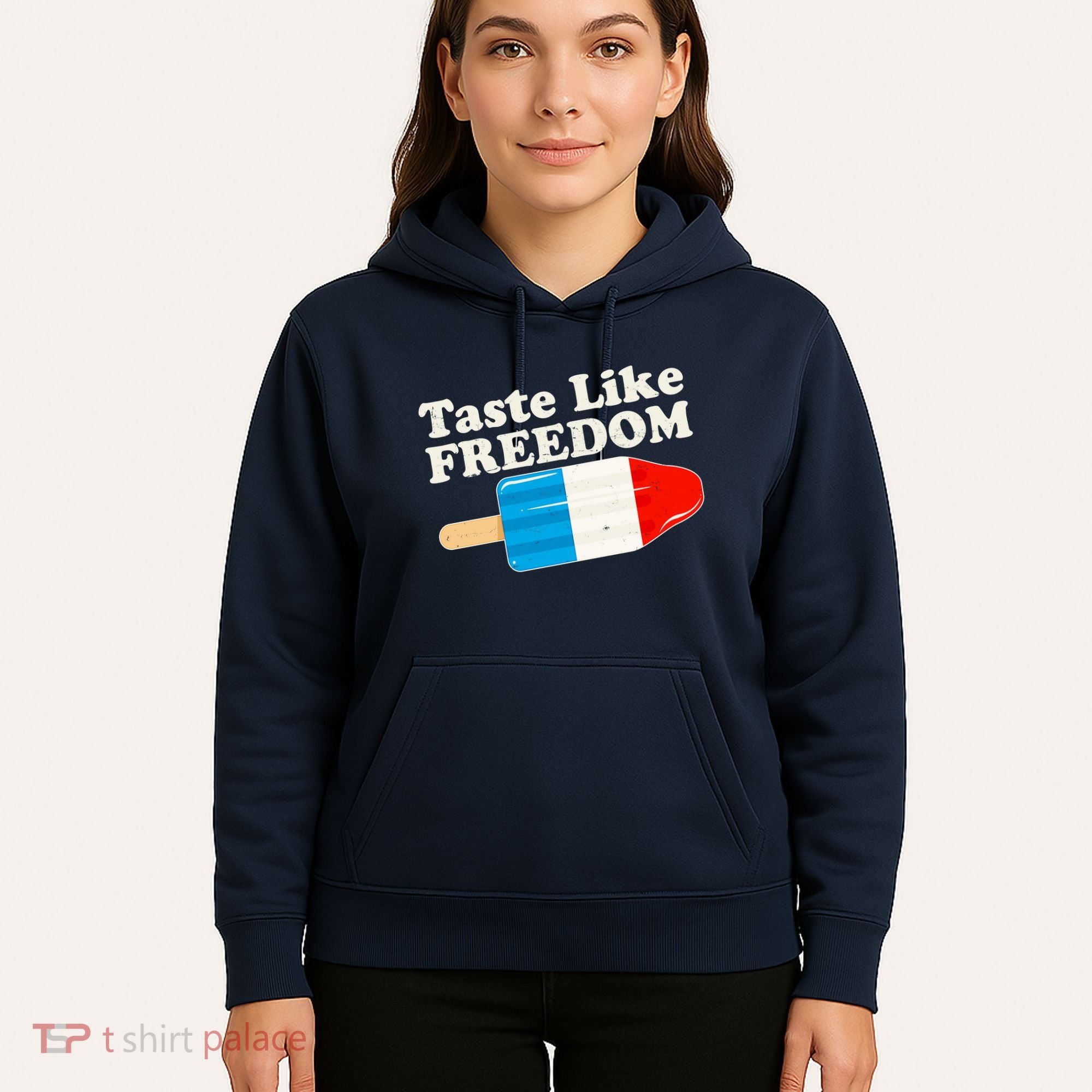 Retro Taste Like Freedom USA American Popsicle Hoodie