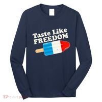 Retro Taste Like Freedom USA American Popsicle Long Sleeve Shirt thumb 0