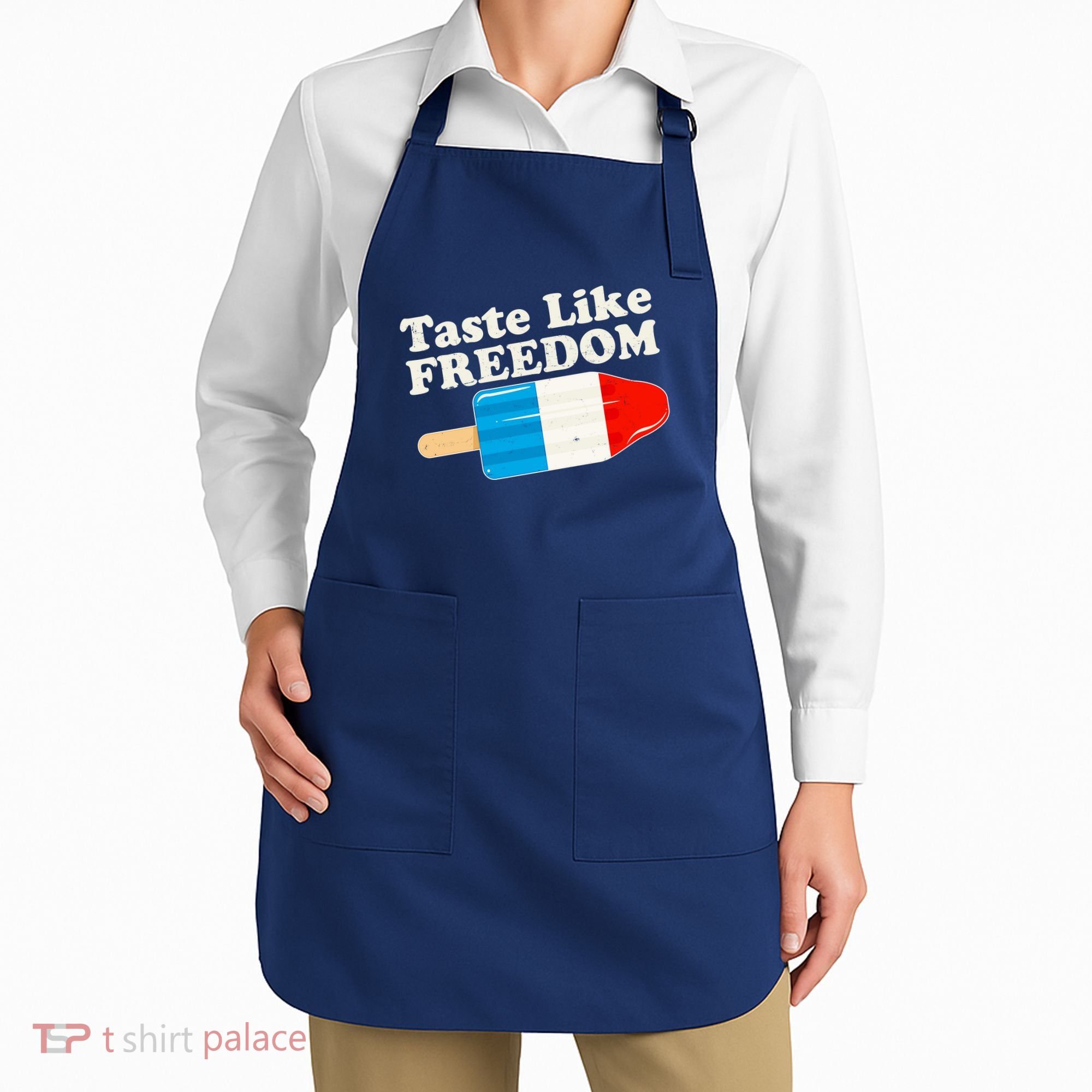 Retro Taste Like Freedom USA American Popsicle Apron
