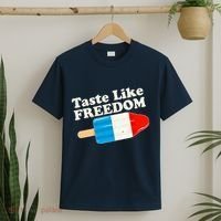 Retro Taste Like Freedom USA American Popsicle T-Shirt thumb 2