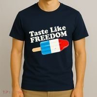 Retro Taste Like Freedom USA American Popsicle T-Shirt thumb 3